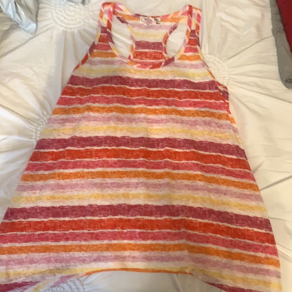 Colorful Striped Muscle Tee